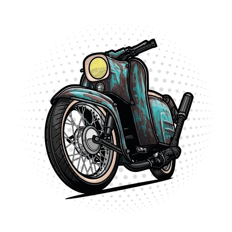 Schwalbe Tuning (turquoise / rust) // Illustration