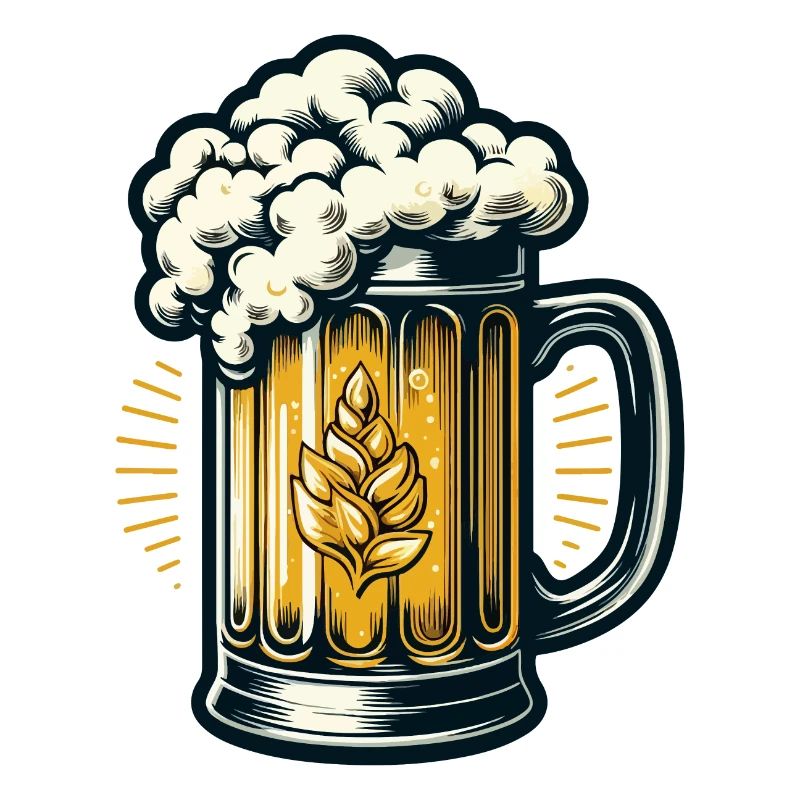 BIÈRE PRESSION, BOISSON, BOISSON, PICHET, MALT, HOUBLON