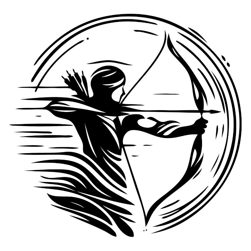 Archer avec arc et flèche
