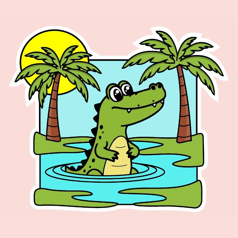 Ist das ein Krokodil oder ein Alligator im Sumpf?