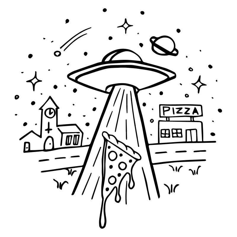 Pizza Lover Outer Space