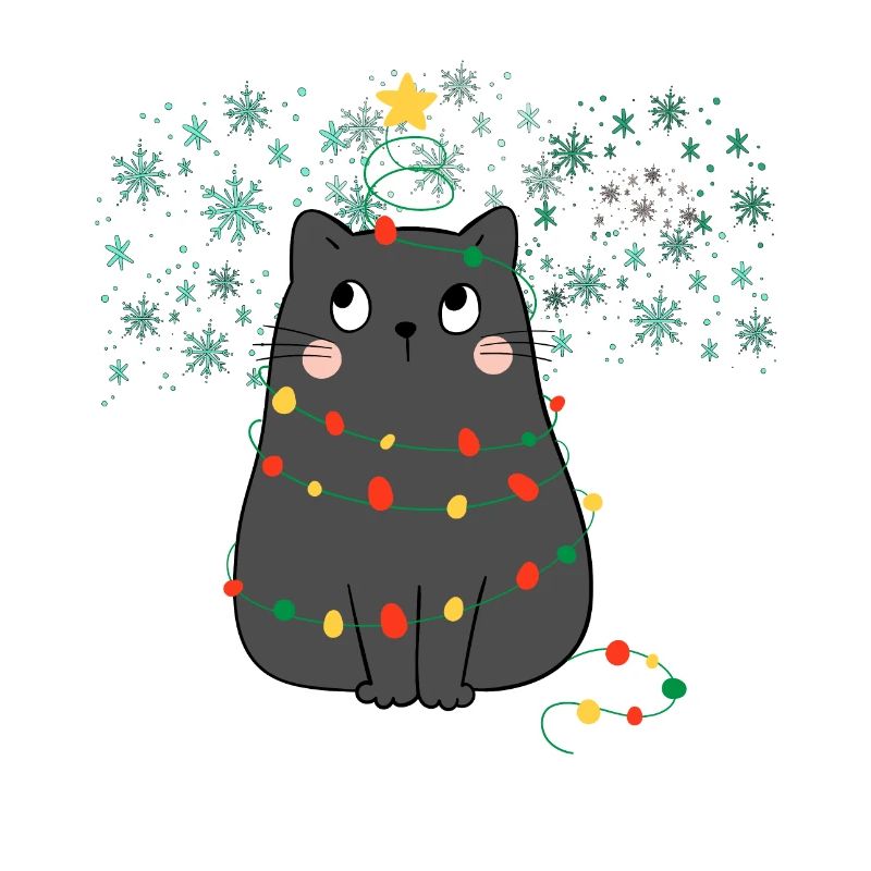 Noël du chat noir, miaou Noël