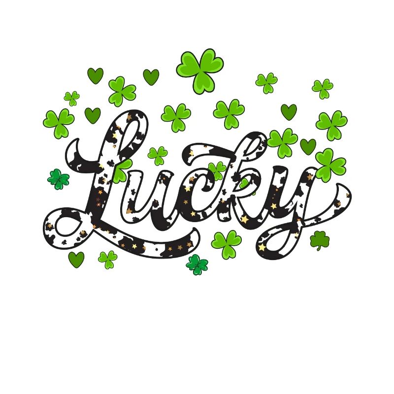 Lucky St Patricks Day, Leopard leaf clover