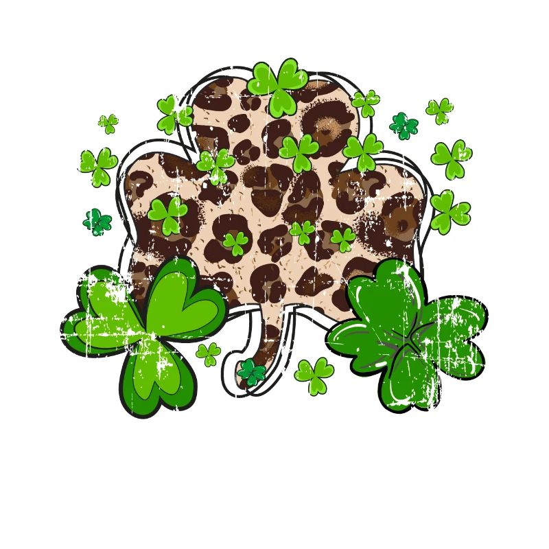 St Patrick’s day, Shamrock, Clover Distressed