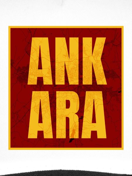 Ankara Großbuchstaben Gelb Rot