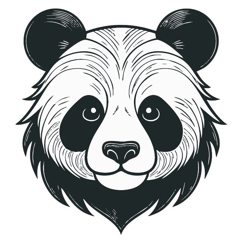 Illustration de panda avec une expression ludique
