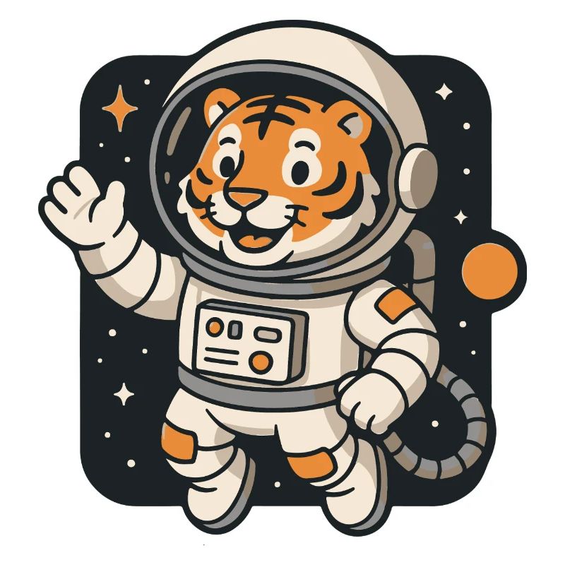Adventurous Astronaut Tiger