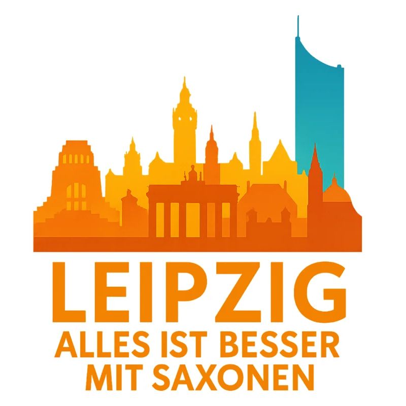 Leipzig Skyline Saxonen Saying