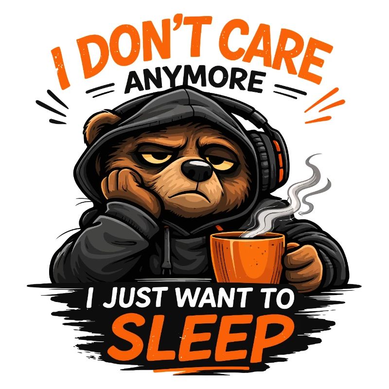 Design du T-shirt de Sommeil Grumpy Bear