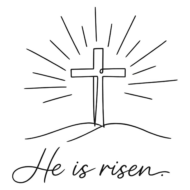 Crucifix He is Risen Easter Jesus