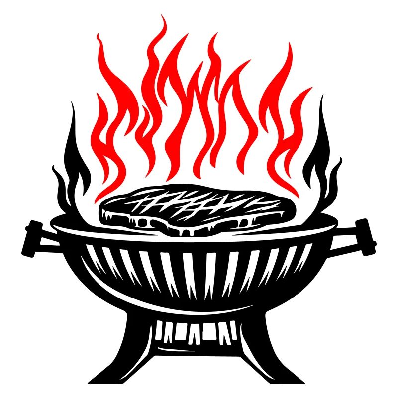 Grill, Symbol, Fire, Grilling, Meat