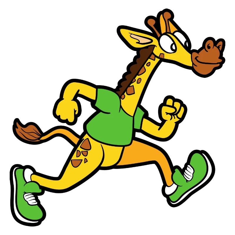 Girafe sprinter jogging athlétisme