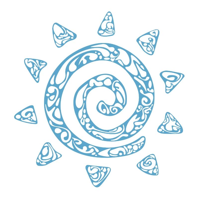 Blue sun drawing