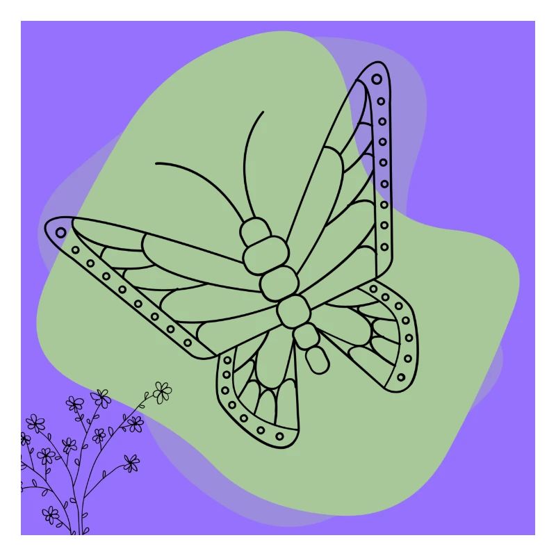Minimalistischer Schmetterling.
