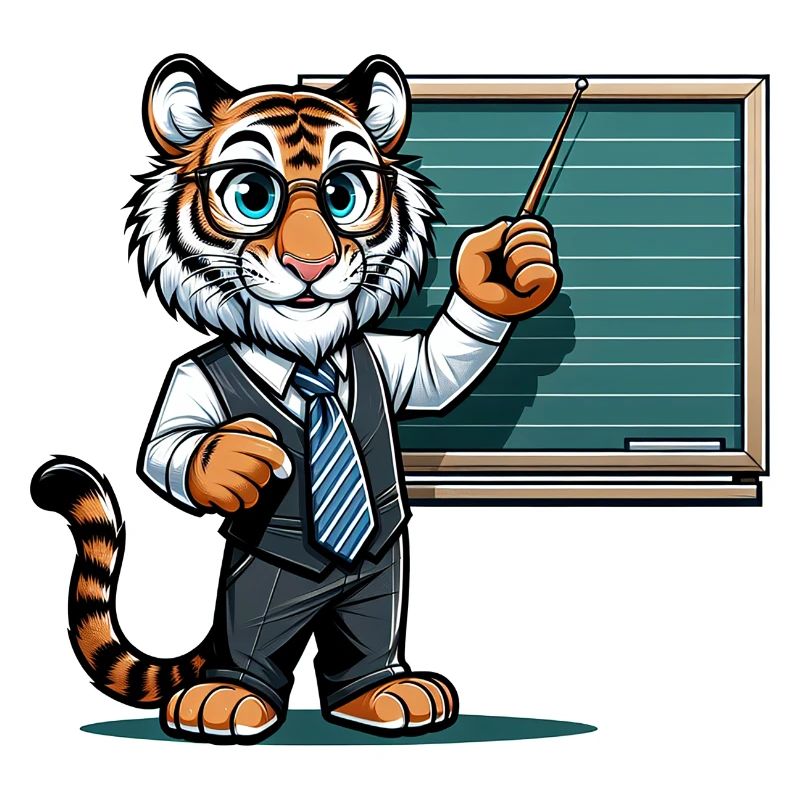 Professeur de tigre mignon