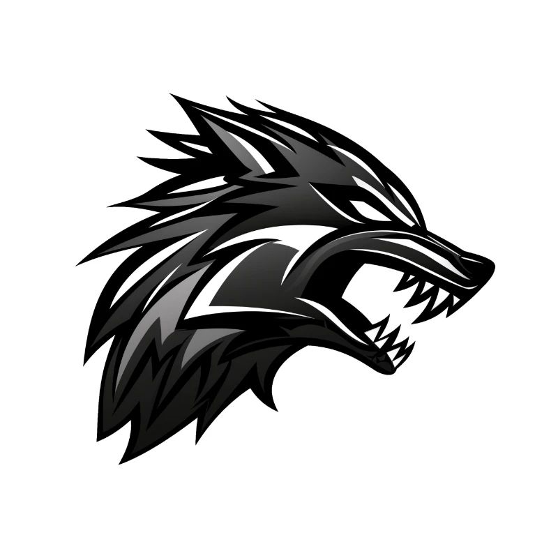 Wolf Emblem, Wild Wolf, Wolf Head