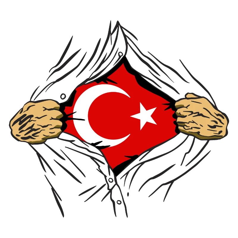 Drapeau de Turquie Utilisé Look Drapeau Turc Vintage