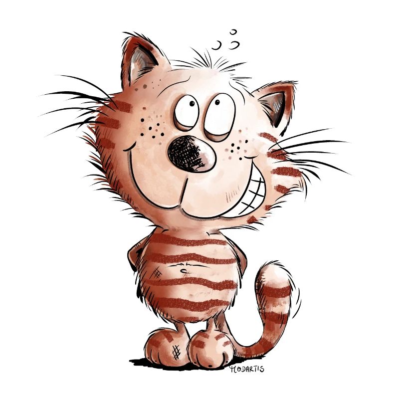 Little Naughty Cat I Cat Motif Comic Gift