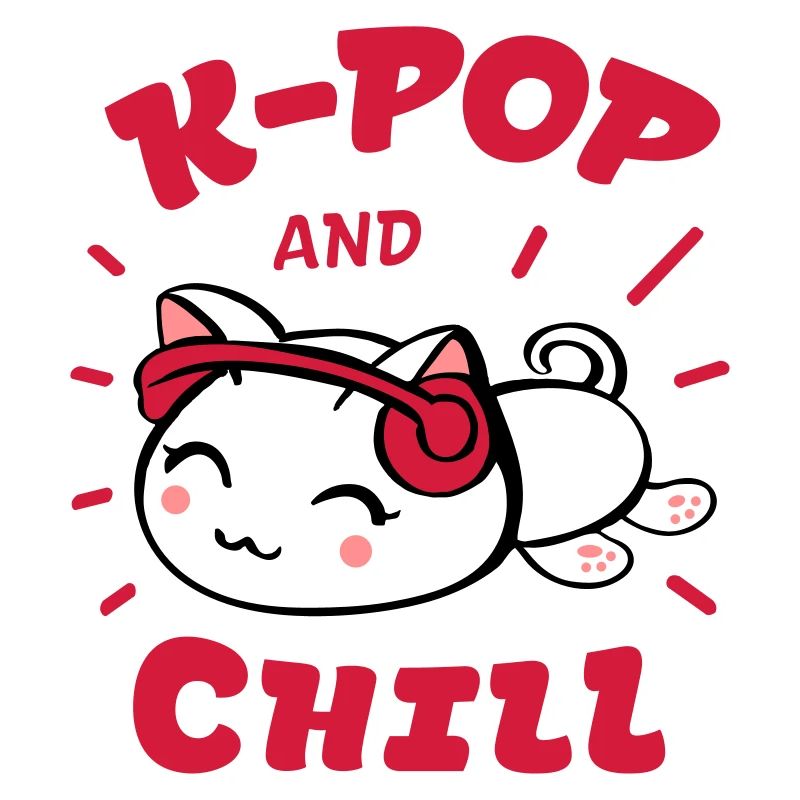 K-Pop and Chill mit Kawaii Katze Geschenk
