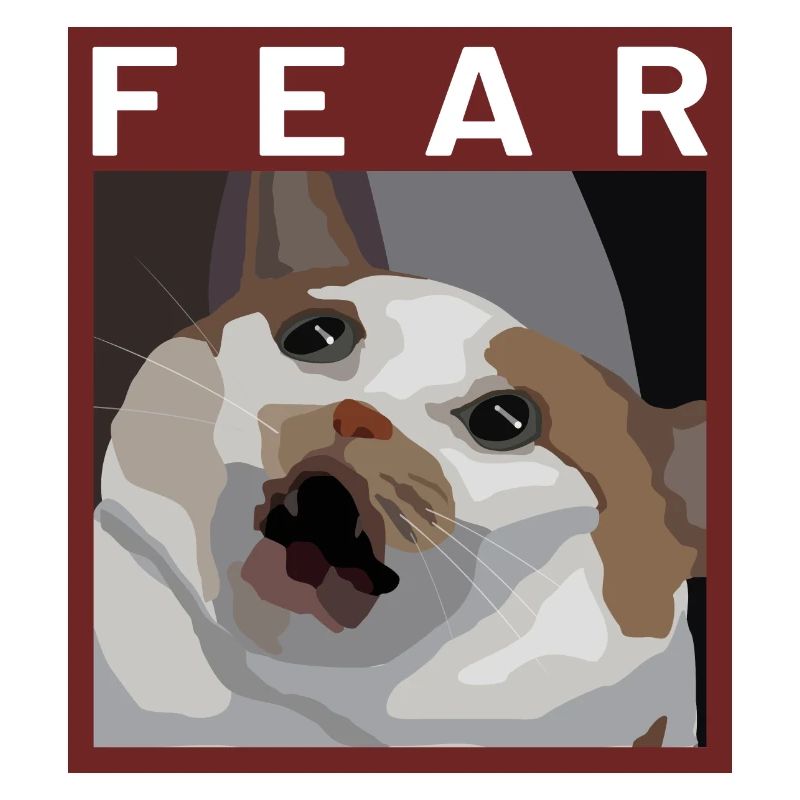 Chat effrayé Meme Illustration