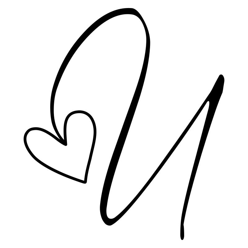 Letter U Letter-U Calligraphy