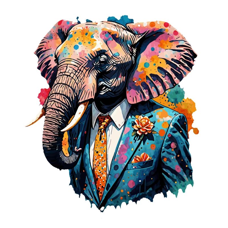 Elephant in a suit