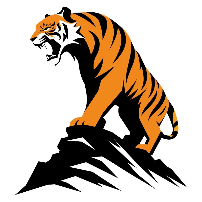 Tiger on a ledge