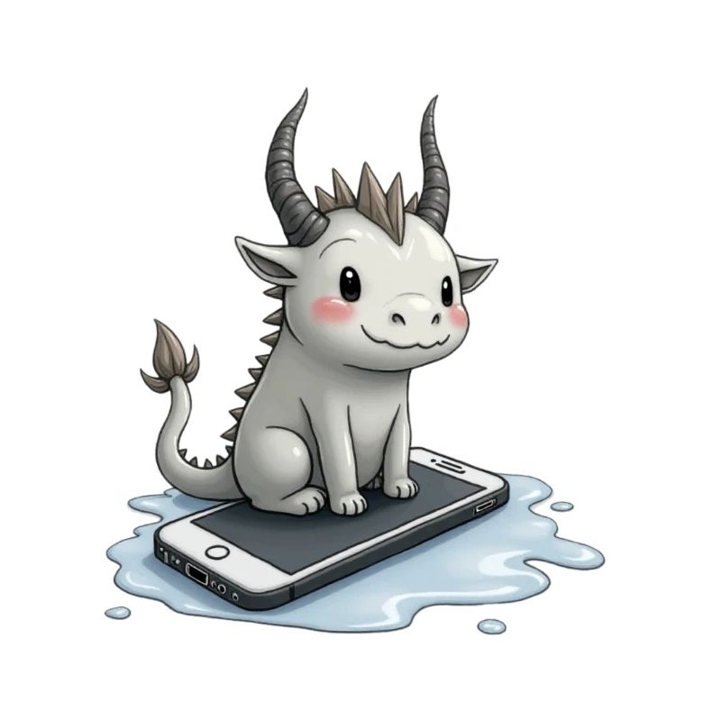 cute mythical creature on iPhone