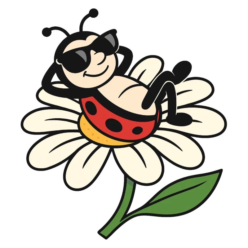 Cool Ladybug on Daisy