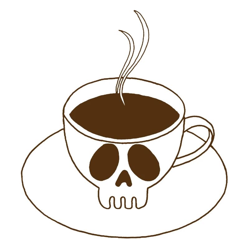 Skull and Coffee Cup