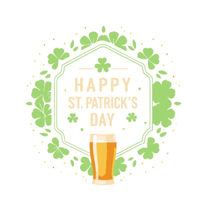 St. Patrick's Day Bier & Kleeblatt