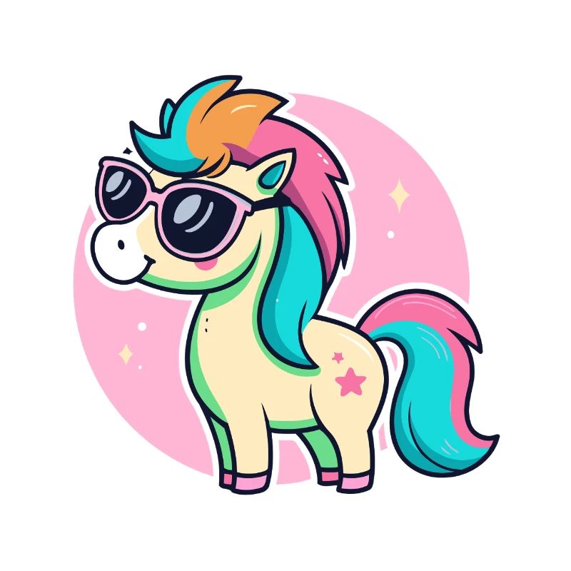 Rainbow Pony Glam Glasses