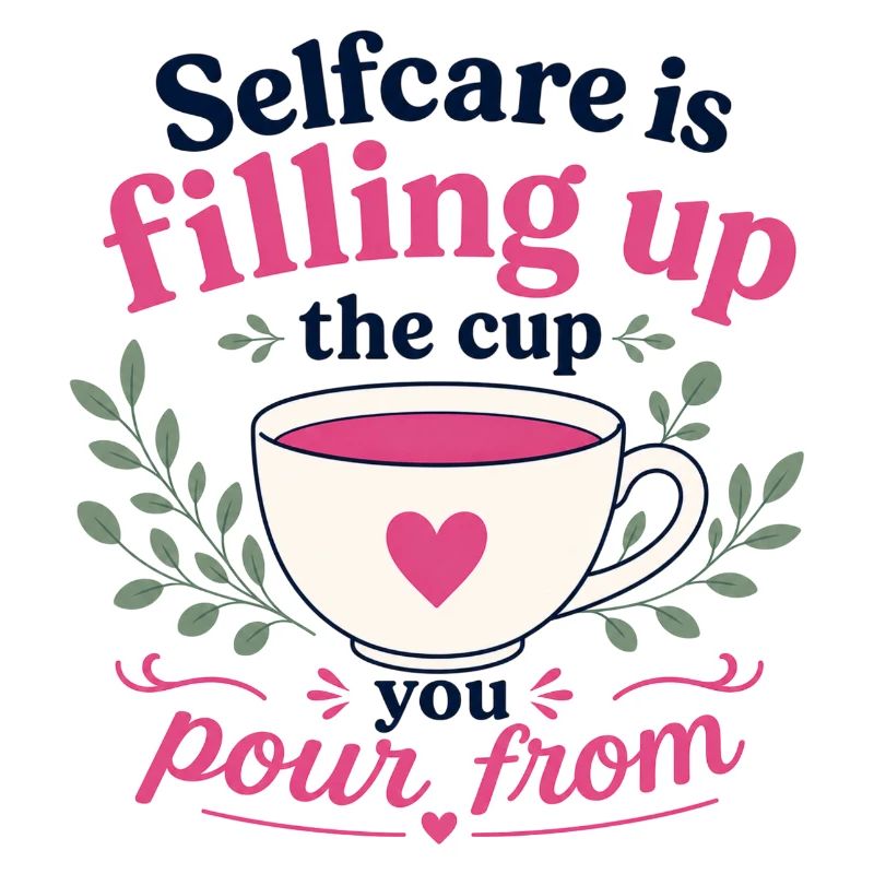 Le soin de soi remplit la tasse d’où vous servez