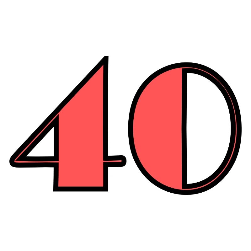 40 YEARS. 40th ANNIVERSARY. BIRTHDAY 40 YEARS. 40