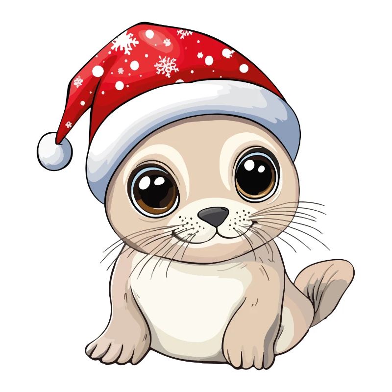 phoque Noël mignon mignon Noël Noël