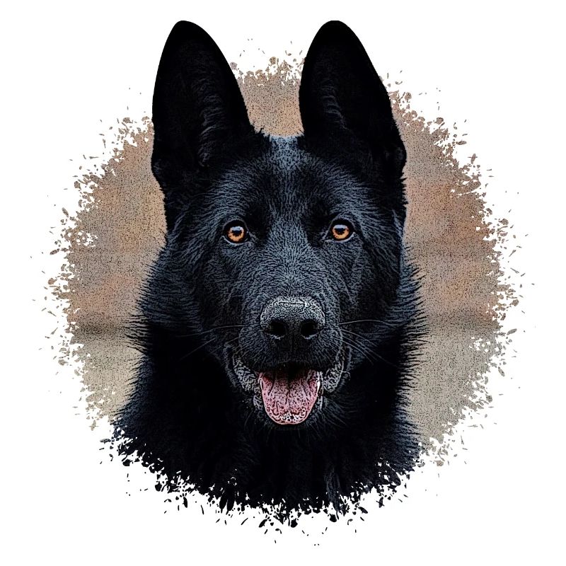 Schwarzer Schäferhund
