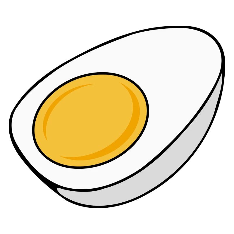 Egg cooked half divided