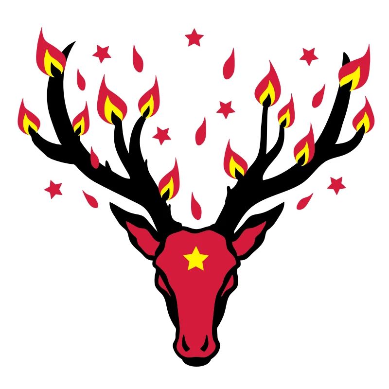 Rudolph bois de cerf feux-3c