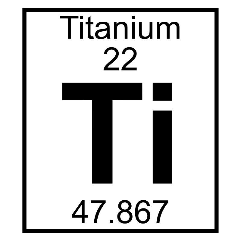 Periodic table element 22 - Ti (titanium) - BIG