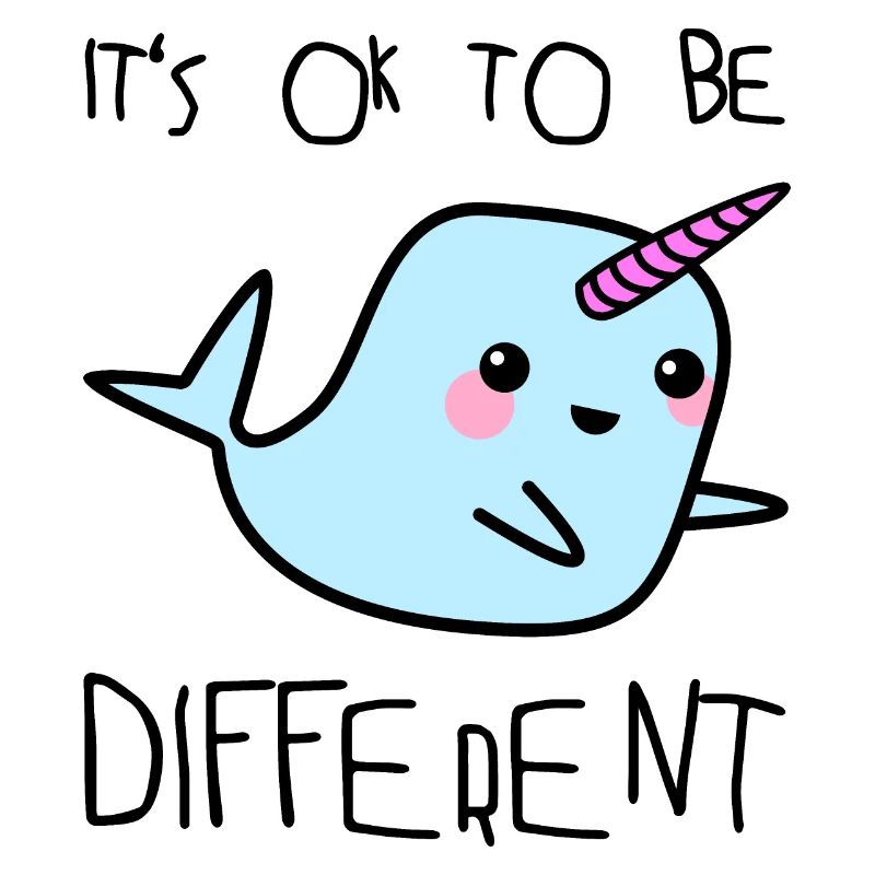 Whale unicorn suess gift BE DIFFERENT