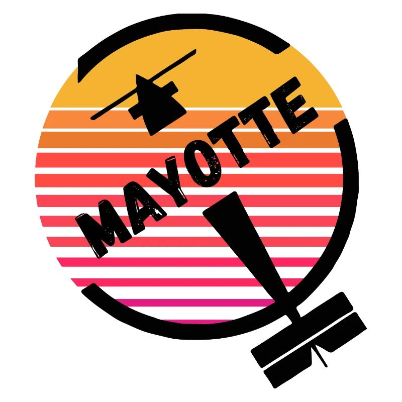 Mayotte Sunset Retro Plane