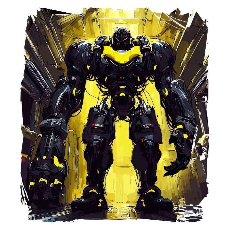 Futuristic Cyberpunk Mech Warrior Sci Fi Robot