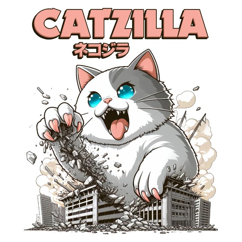 Catzilla Chat Drôles d’animaux