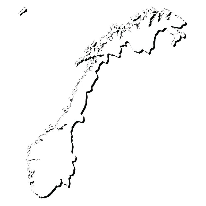 Norway map as outline