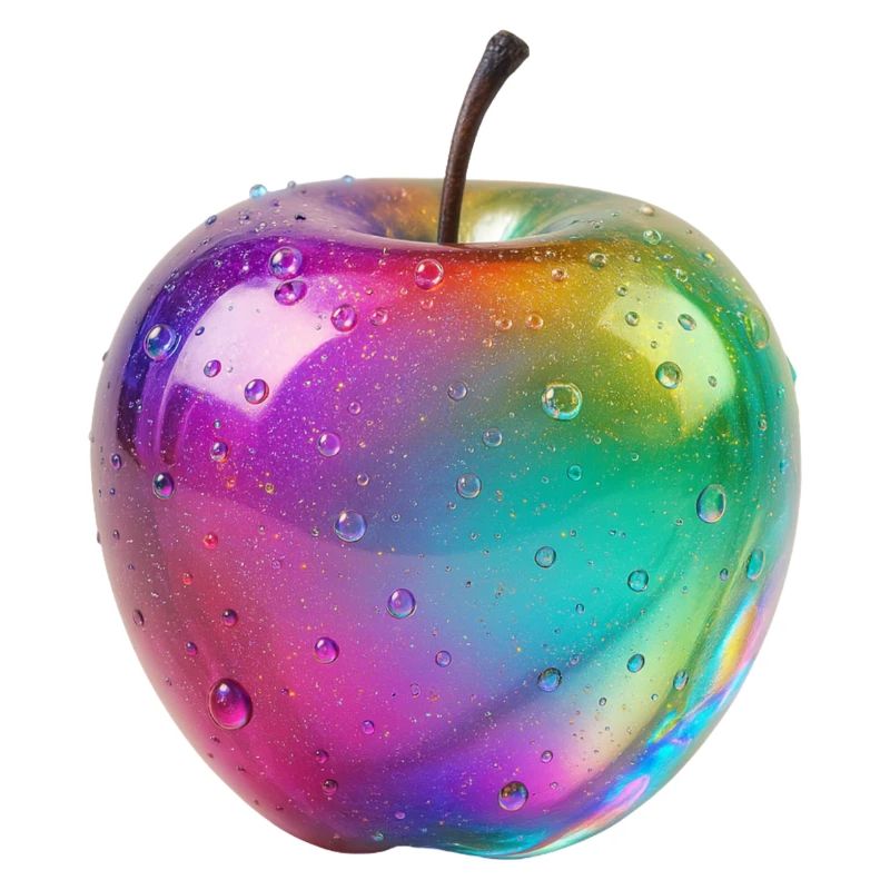 Conception esthétique de la pomme arc-en-ciel