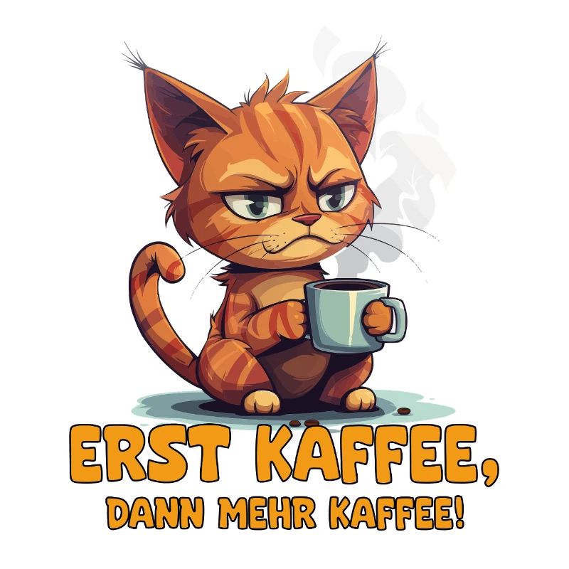 Grim Cat Coffee Saying