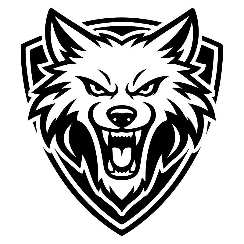 Wolf Kopf Wappen