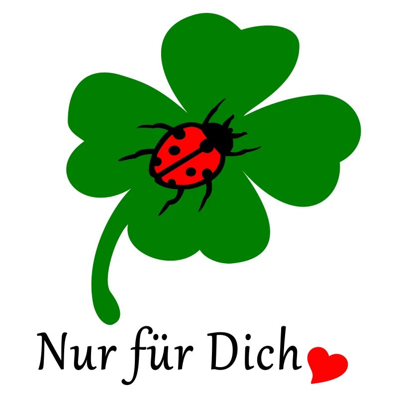 Kleeblatt mit Marienkäfer