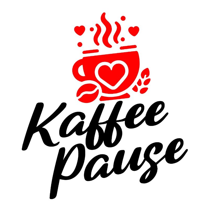 Kaffee Pause - Kaffeebecher mit Herzmotiv