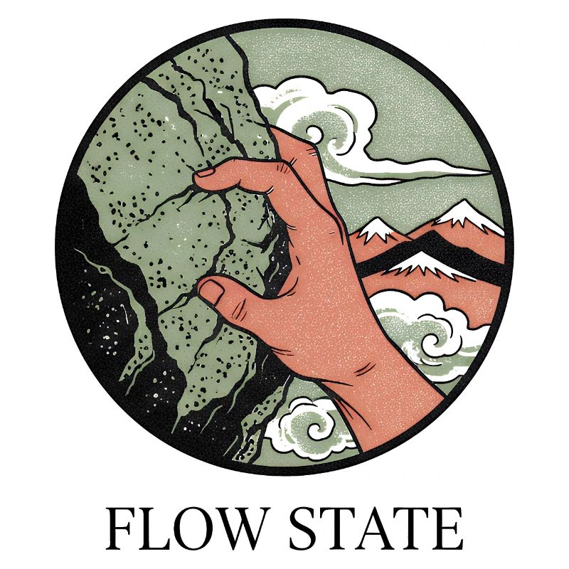 Flow State: Hand Gripping Mountain
